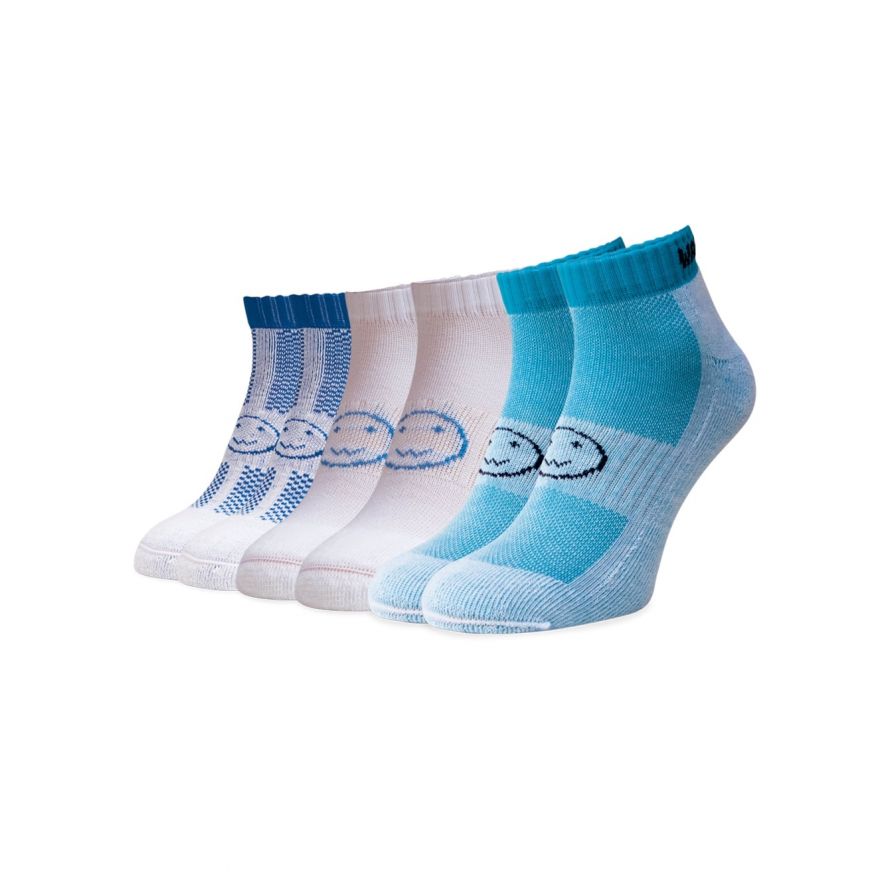 Aqua Blues 3 Pairs For The Price Of 2 Pairs Saver Pack Trainer Socks