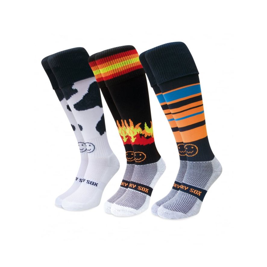 Flame Grilled 3 Pair Saver Pack Knee Length Sport Socks