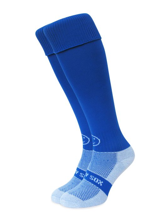 Plain Royal Blue Knee Length Sport Socks