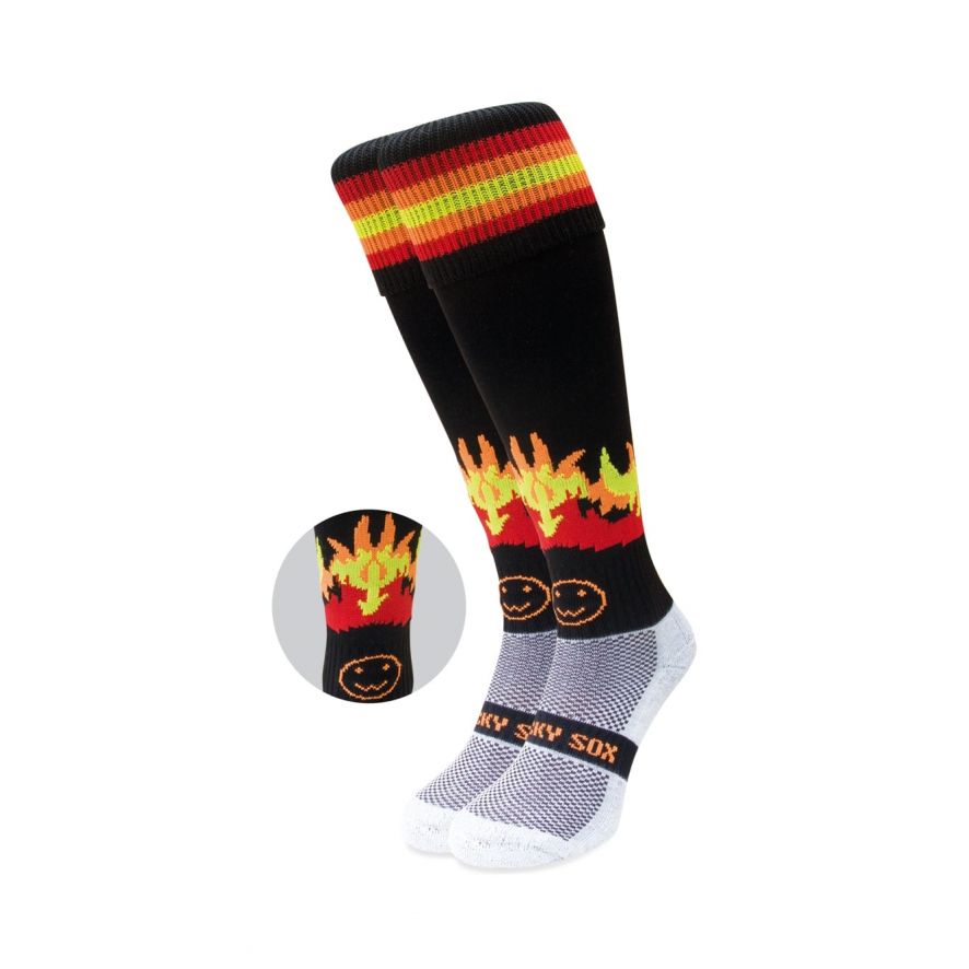 Off white flame socks hotsell