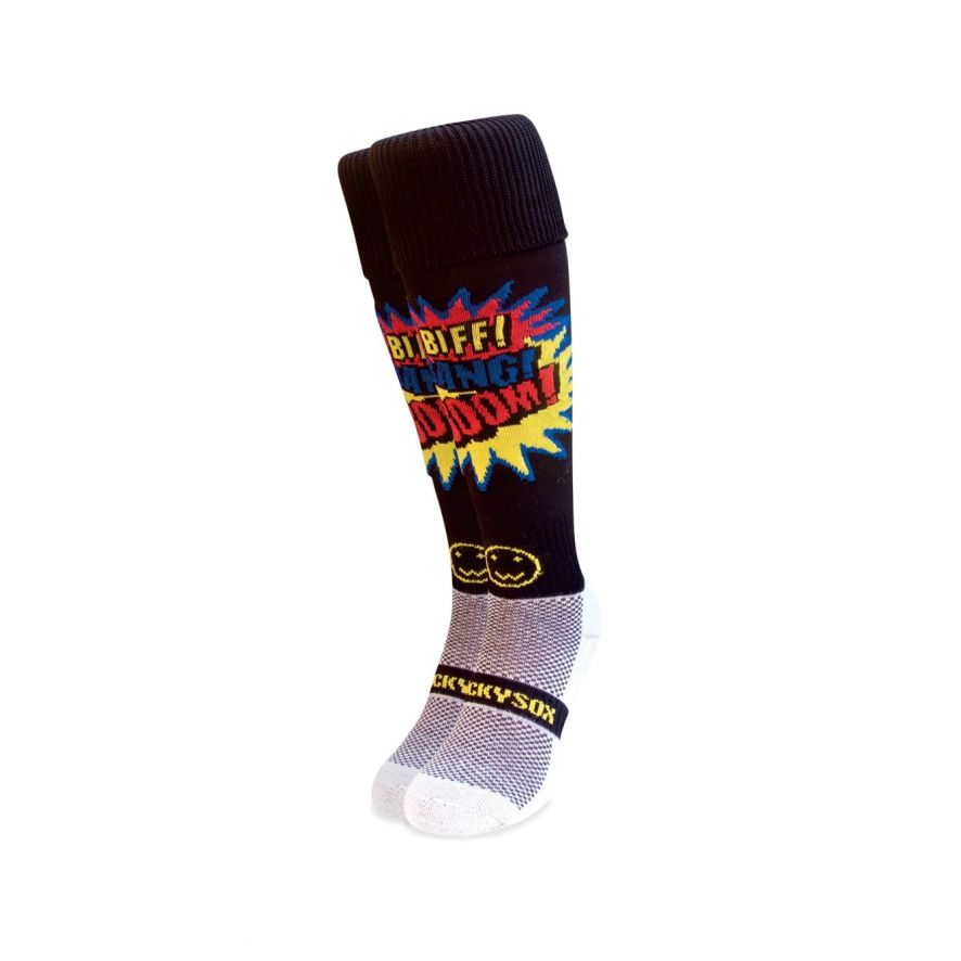 Biff Bang Boom Black Knee Length Sport Socks