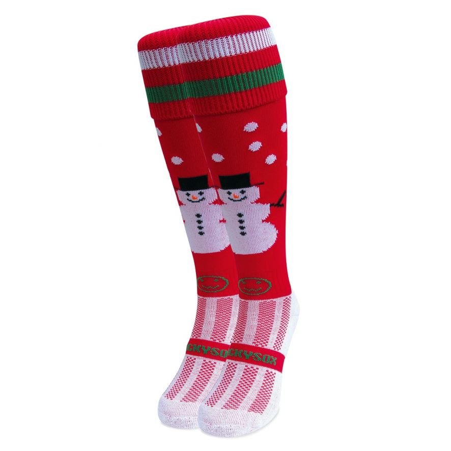 Snowman Red Knee Length Sport Socks