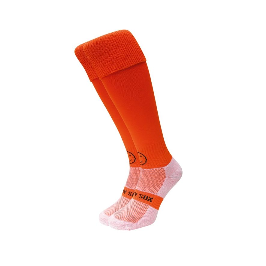 Bright Orange Knee Length Sport Socks