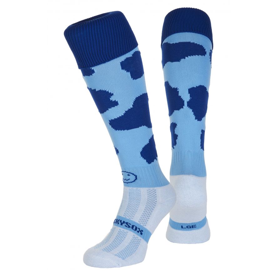 Blue Moo Cow Knee Length Sport Socks