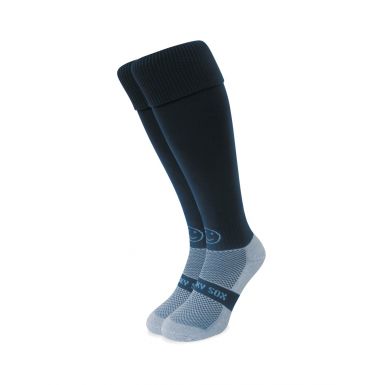 Plain Navy Blue Knee Length Sport Socks