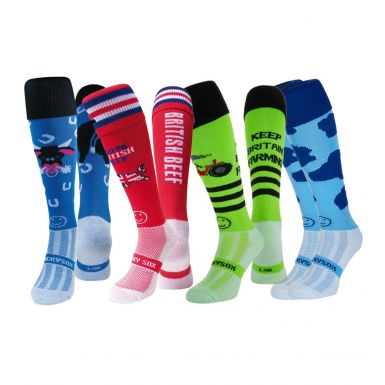Funky Farmer 4 Pairs for 3 Pairs Saver Pack Knee Length Sport Socks