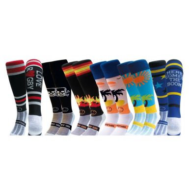 Stand Clear 6 Pair Saver Pack Knee Length Rugby Socks