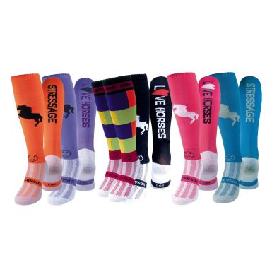 6 Pairs for 4 Saver Pack Saddle Up Equestrian Riding Socks