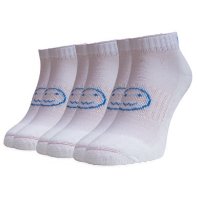 White with Blue 3 for 2 Pairs Saver Pack  Trainer Socks