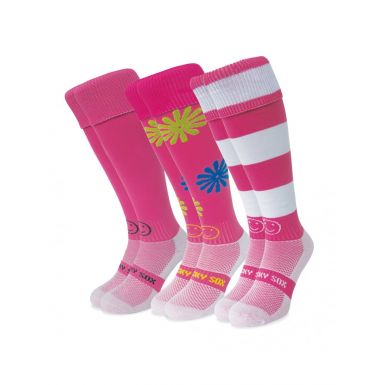Neon Hysteria 3 Pair Saver Pack Knee Length Sport Socks