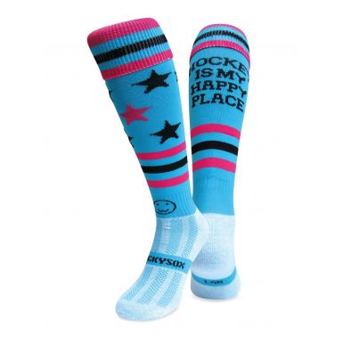 Hockey Is My Happy Place Knee Length Hockey Socks