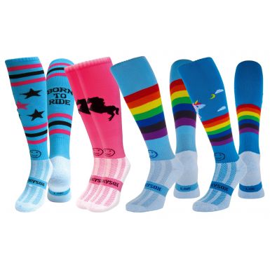 4 Pairs for 3 Pairs Saver Pack Giddy Up Equestrian Socks Horse Riding Socks