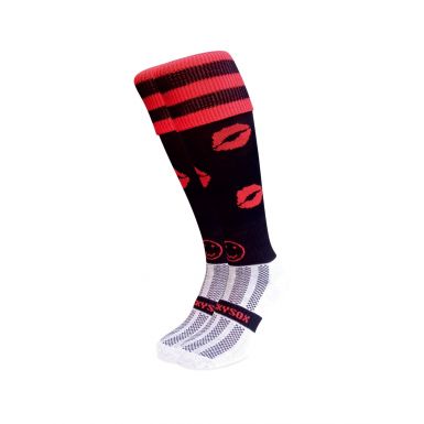 Red Hot Lips Knee Length Sport Socks