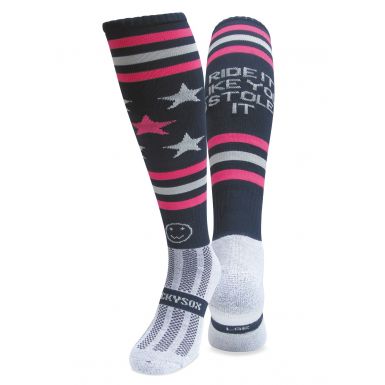 Ride It Like You Stole It Navy Equestrian Riding Socks