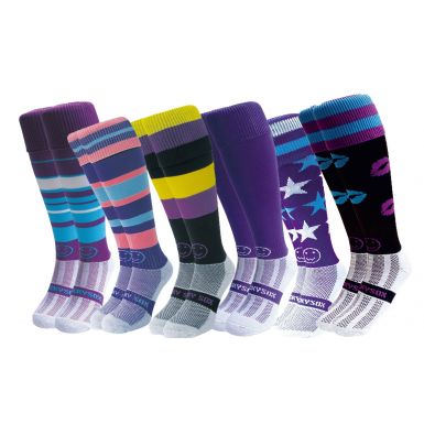 Purple Passion 6 Pair Saver Pack Knee Length Sport Socks