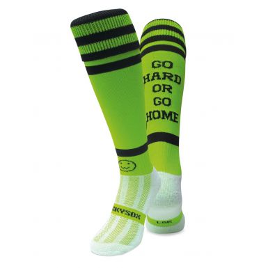 Go Hard or Go Home Lime Knee Length Sport Socks