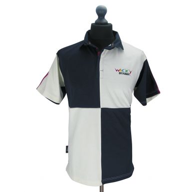 WackyStash Navy and Ivory Quartered Rugby Jersey