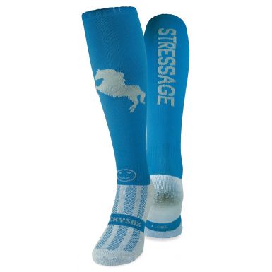 Stressage Diva Blue and Silver Equestrian Riding Socks