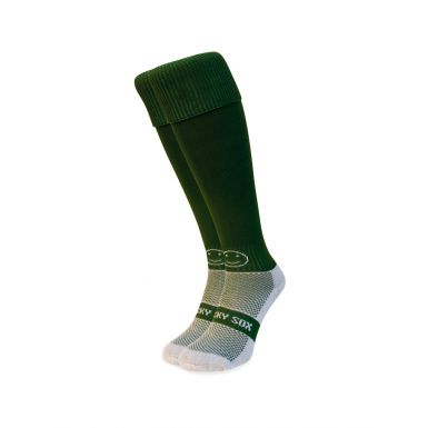 Plain Dark Green Knee Length Sport Socks