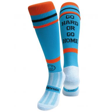 Go Hard Or Go Home Turquoise Knee Length Sport Socks