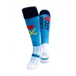 Hockey Addict Blue Heart Knee Length Hockey Socks