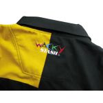 WackyStash - Black and Amber Quartered Rugby Jersey, Hockey Jersey