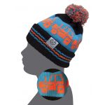 Tractor Bobble Hat Black/Orange/Blue