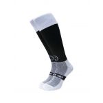 Black Socks with White Turnover Knee Length Sport Socks