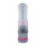 Non-Slip White with Pink Trim Calf Length Socks