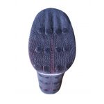 Non-Slip White with Blue Trim Calf Length Socks