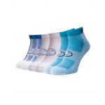 Aqua Blues 3 for 2 Pairs Saver Pack Trainer Socks
