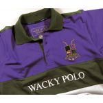WackyStash Forest Green and Purple Polo Shirt