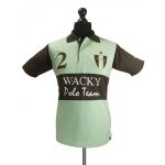 WackyStash Mint Green and Brown Polo Shirt