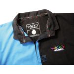 WackyStash Turquoise and Black Quartered Rugby Jersey