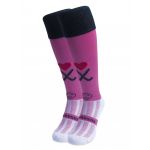 Hockey Addict Pink Knee Length Hockey Socks
