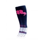 Stressage Navy Blue and Pink Equestrian Riding Socks