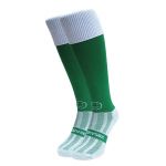 Emerald Green with White Turnover Knee Length Sport Socks