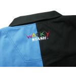 WackyStash Turquoise and Black Quartered Rugby Jersey