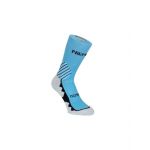 Non-Slip Sky Blue with Black Trim Calf Length Socks
