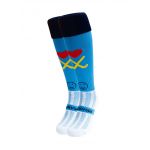Hockey Addict Blue Heart Knee Length Hockey Socks