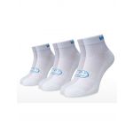 White with Blue 3 for 2 Pairs Saver Pack Ankle Length Socks