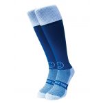 Royal Blue with White Turnover Knee Length Sport Socks