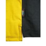WackyStash - Black and Amber Quartered Rugby Jersey, Hockey Jersey