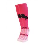 Stressage Raspberry Pink and Black Equestrian Riding Socks