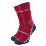 Non-Slip Red with White Trim Calf Length Socks