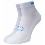 White with Blue 3 for 2 Pairs Saver Pack Ankle Length Socks