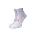 White with Pink 3 Pairs For The Price Of 2 Pairs Saver Pack Ankle Length Socks