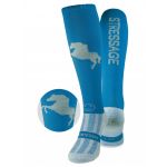 Stressage Diva Blue and Silver Equestrian Riding Socks