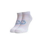 White and Blue Trainer Socks