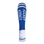 Hockey Addict Blue Knee Length Hockey Socks